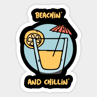 Summer Design- Beachin' and chillin'- Negroni- cocktails Sticker